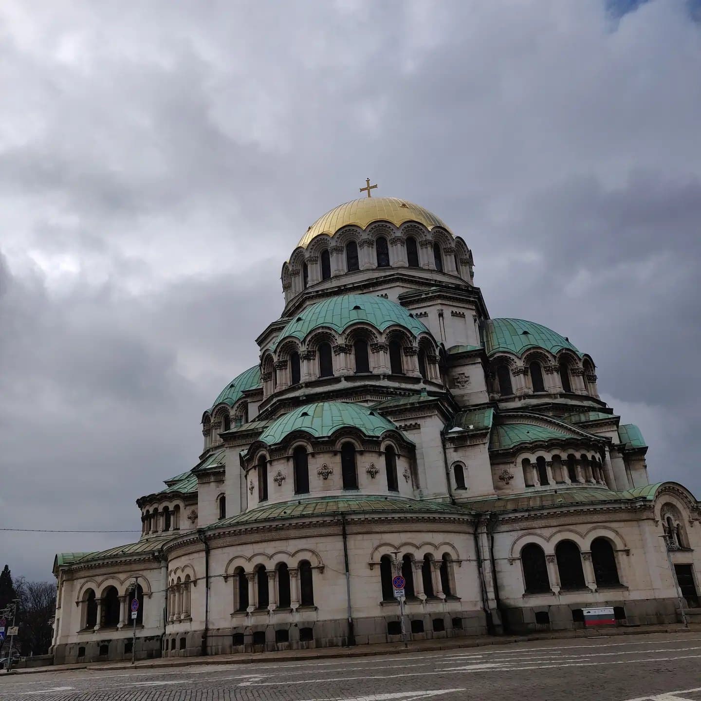 Alexander Nevsky Cathedral with its gold and green domes